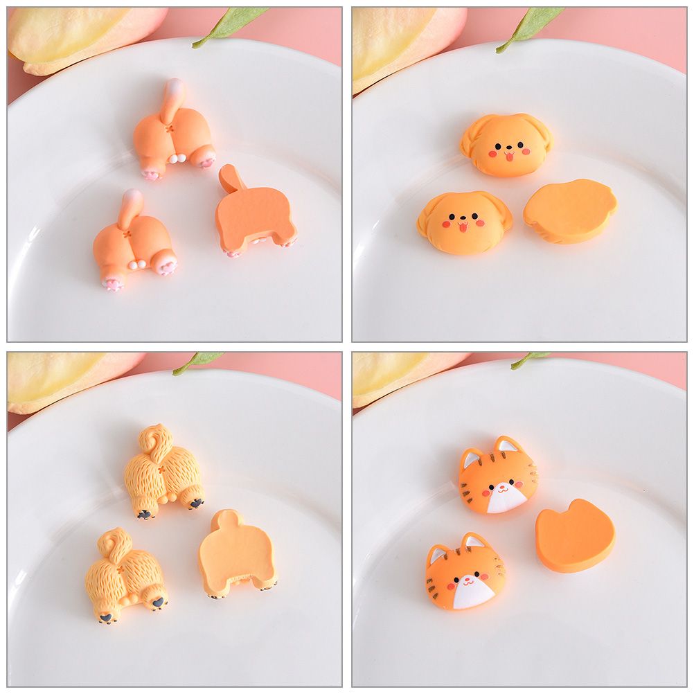 Resin Crafts Diy - 14Pcs DIY Resin Cartoon Charms Flatback