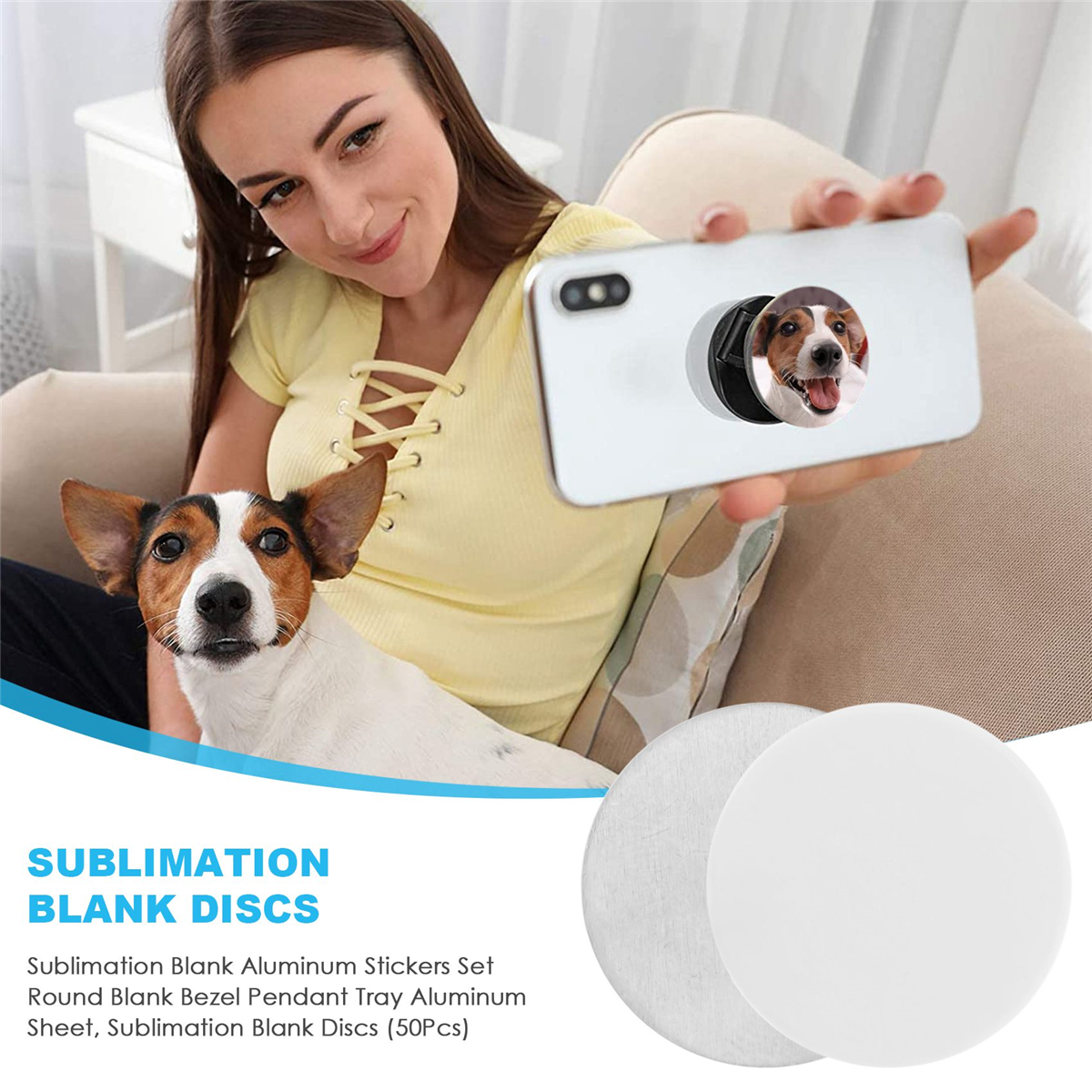 Bezels Set Pendant - ABLG Sublimation Blank Aluminum Stickers Set