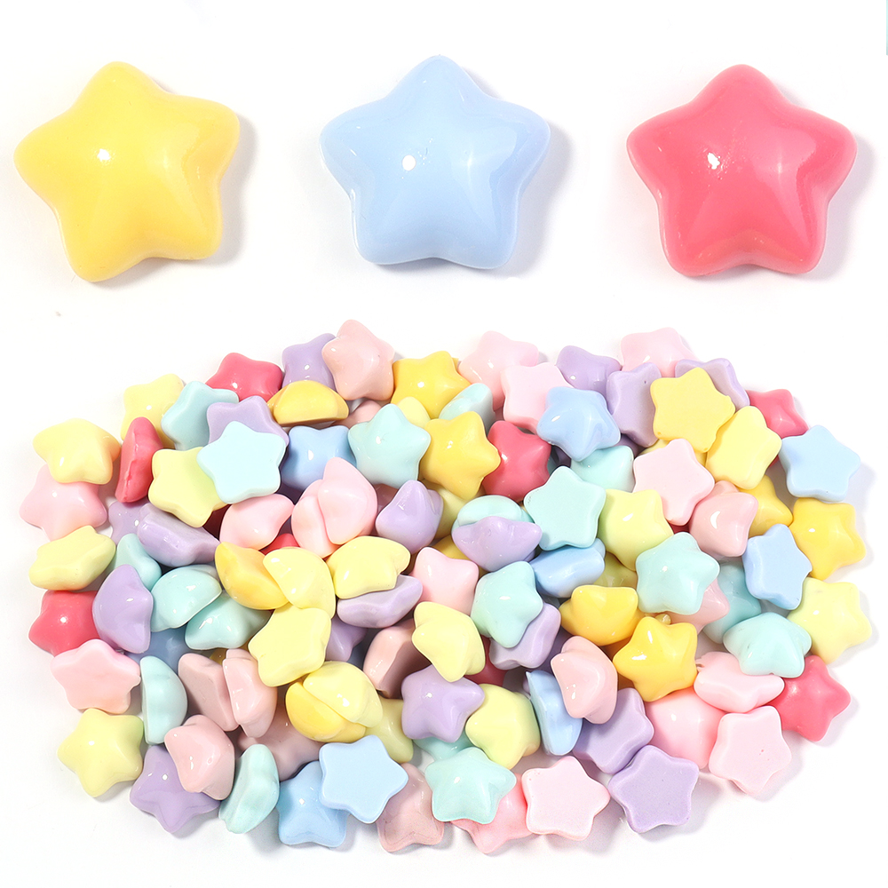 Resin Crafts Diy - 50pcs/lot 16mm Colorful Star Resin Flatback