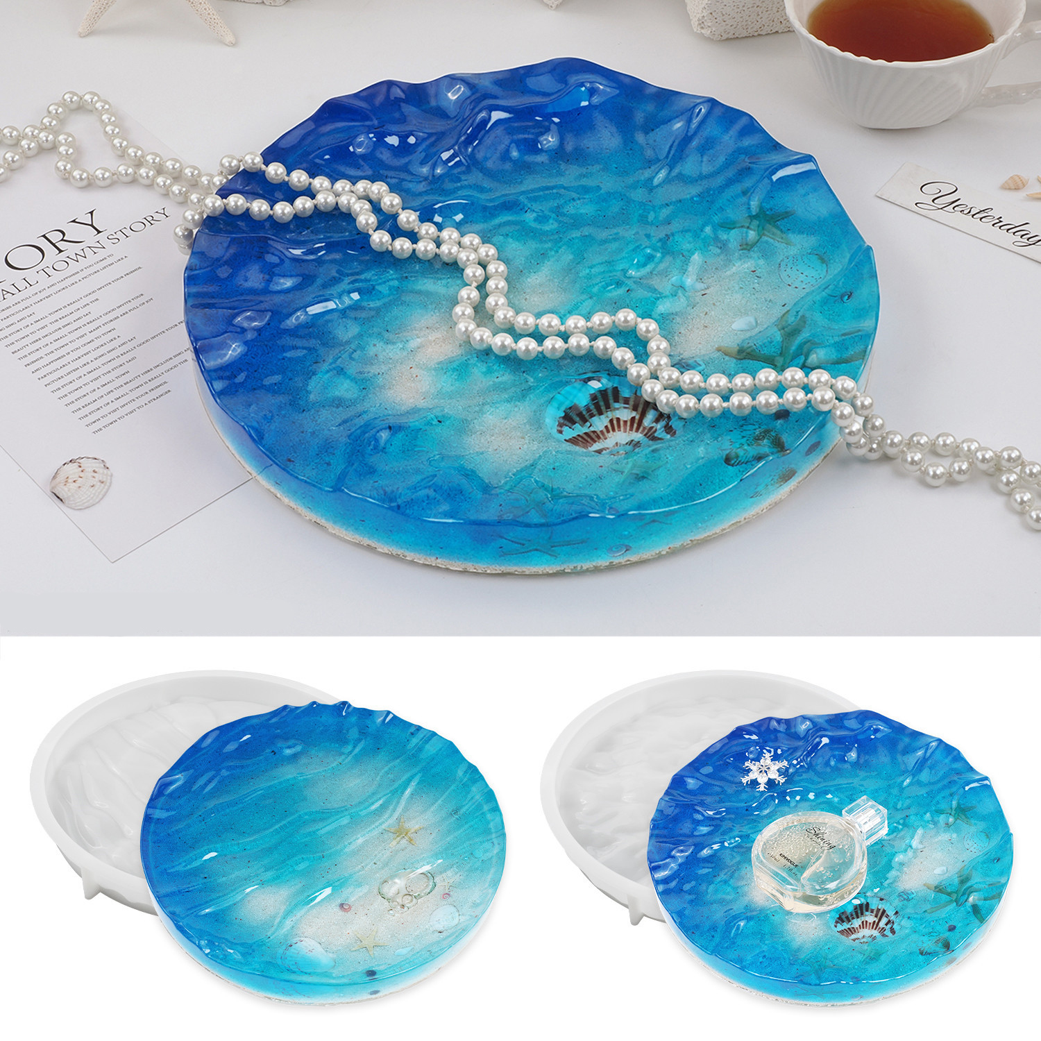 Resin Ocean Wave Mold - Sea Wave Tray Crystal Epoxy Resin