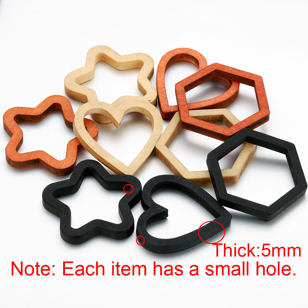 10pcs Wood Heart Square Silico - đánh giá và giá Resin Crafts