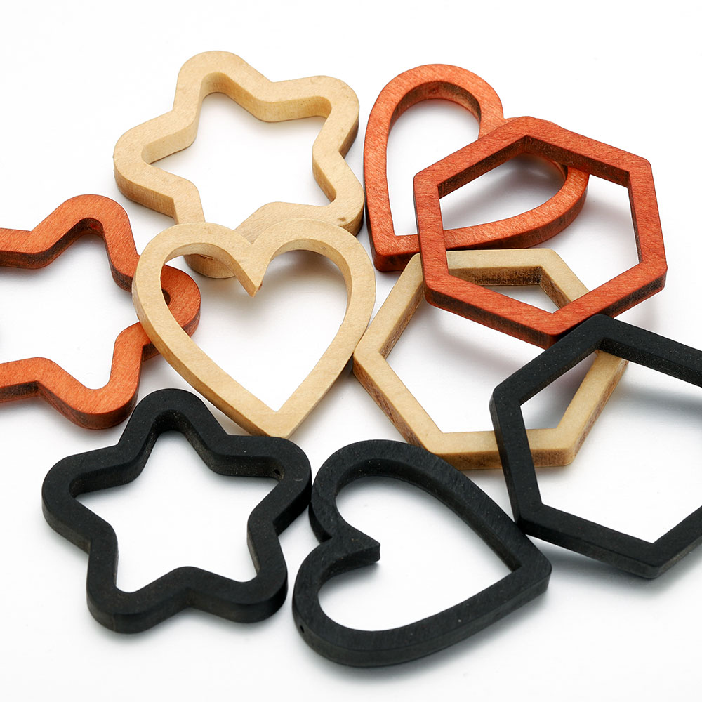 10pcs Wood Heart Square Silico - đánh giá và giá Resin Crafts