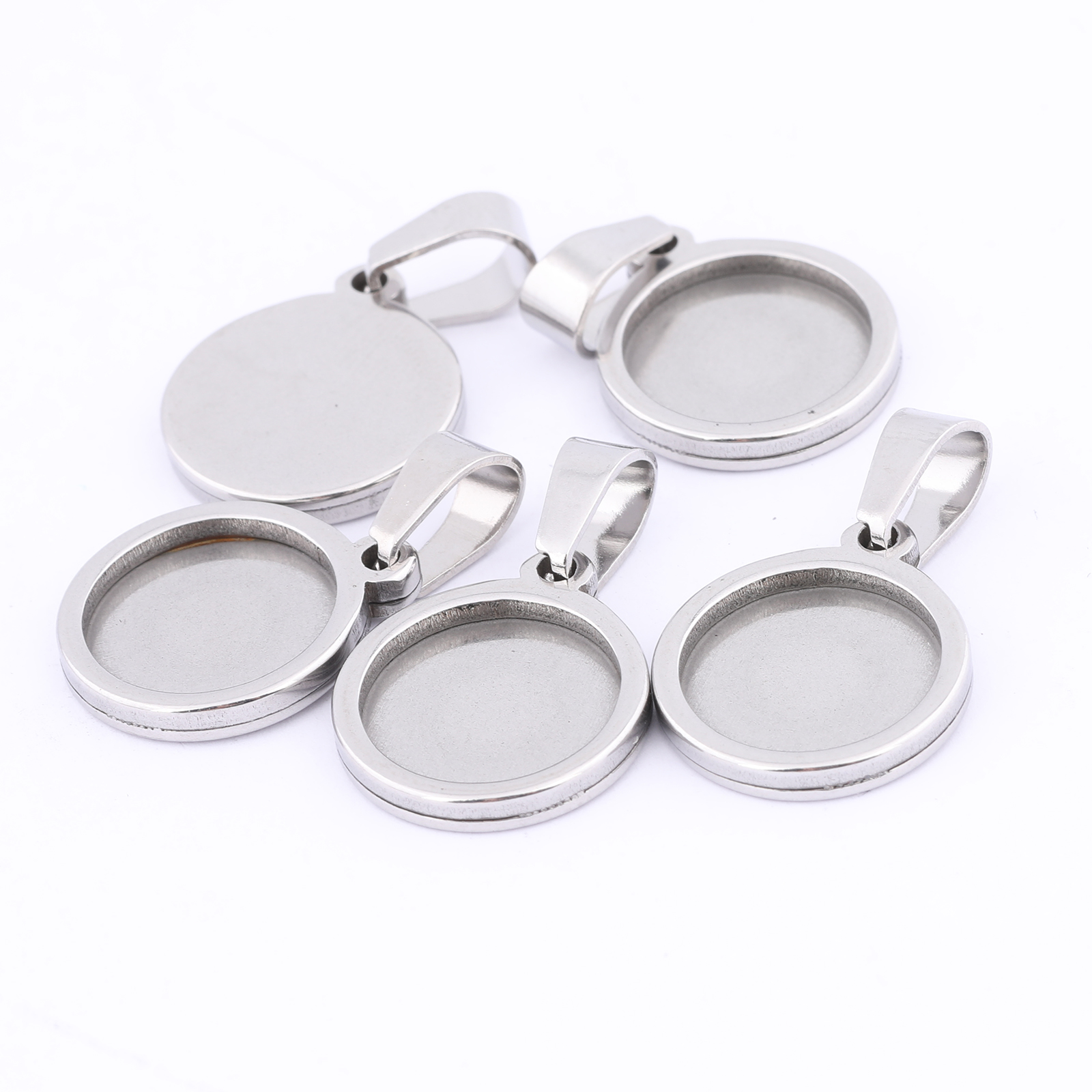 10pcs Gold Plated Black 12mm R - đánh giá và giá Bezels Set Pendant