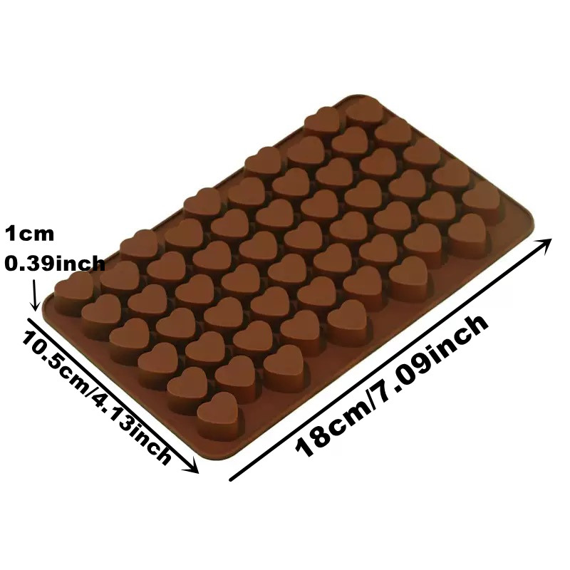 55Cavities Small Heart Silicon - đánh giá và giá Silicone Mold Tray
