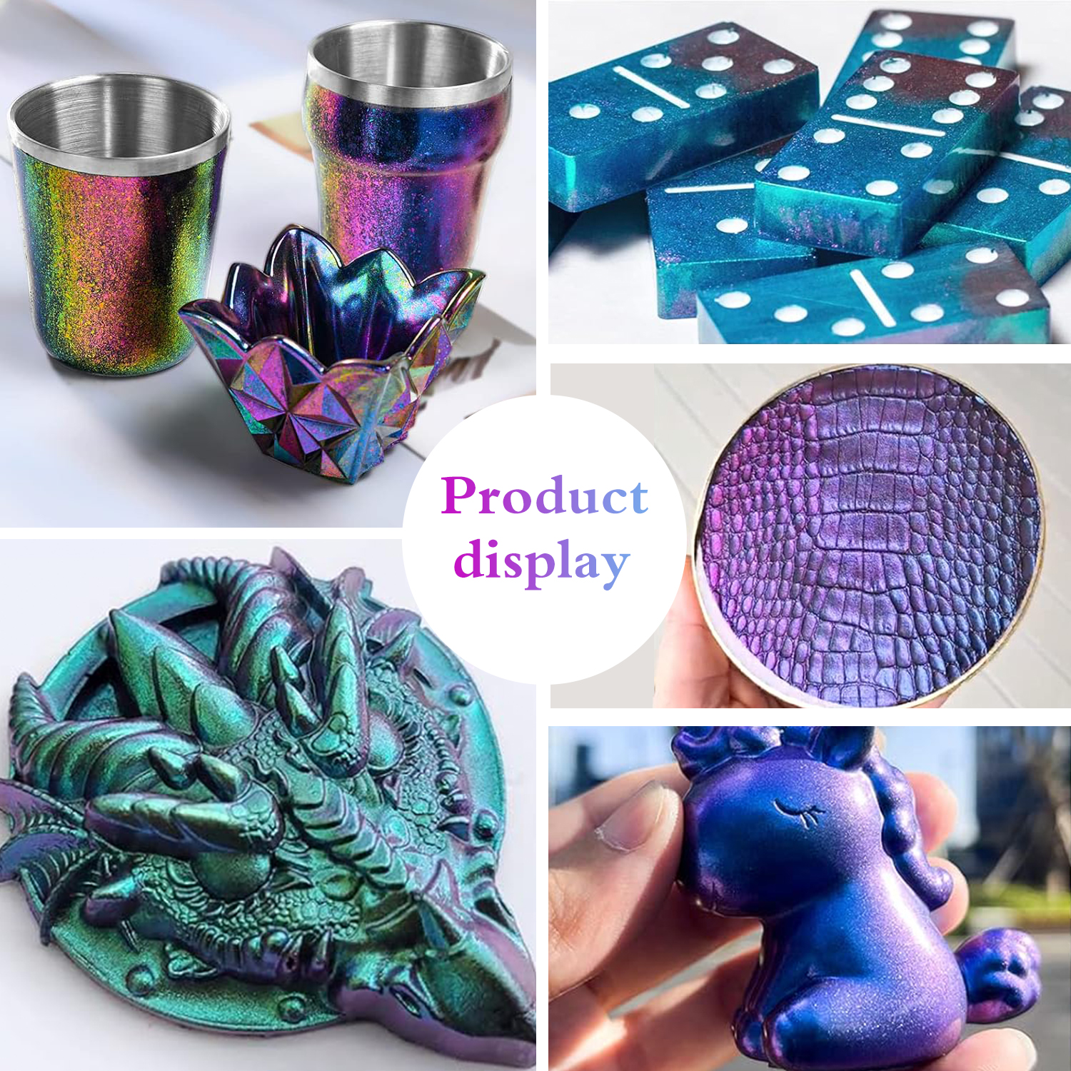 1 Set Chameleon Powder Nail Ch - đánh giá và giá Resin Glitter Pack