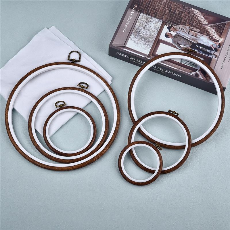Round Oval Wooden Color Embroi - đánh giá và giá Wood Ring Blank