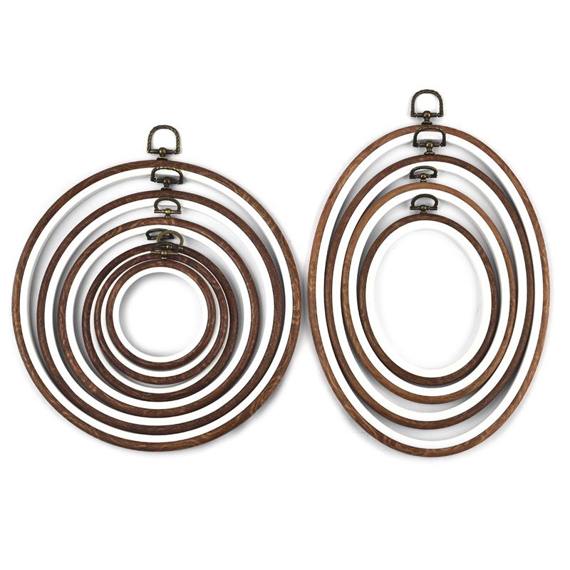 Round Oval Wooden Color Embroi - đánh giá và giá Wood Ring Blank