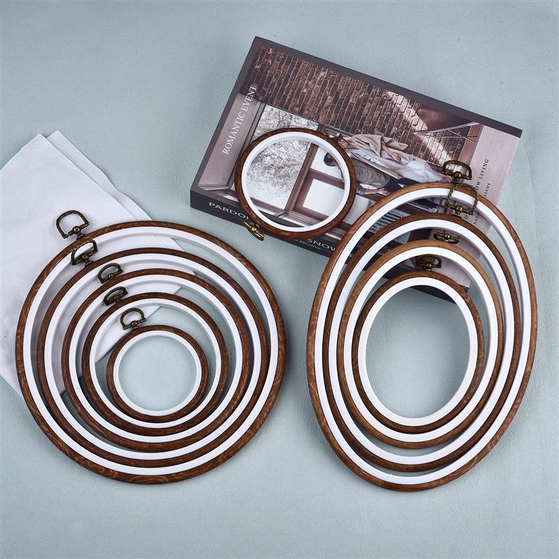 Round Oval Wooden Color Embroi - đánh giá và giá Wood Ring Blank