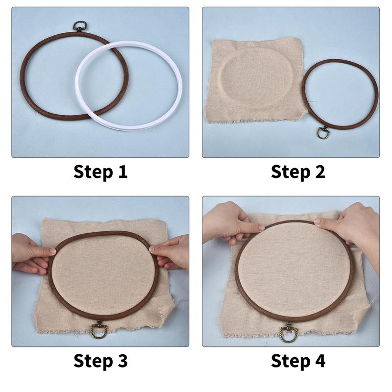 Round Oval Wooden Color Embroi - đánh giá và giá Wood Ring Blank