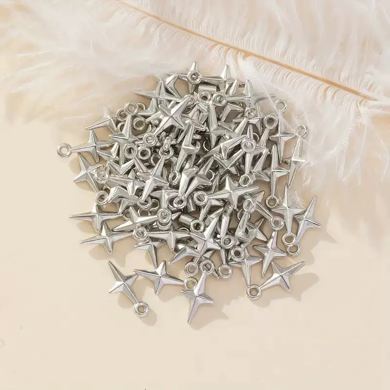 100pcs 16x8mm Charms Shining S - đánh giá và giá Resin Craft Projects
