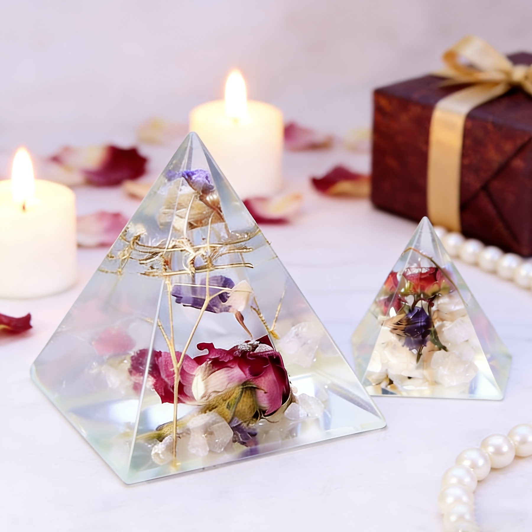 5pc- Pyramid resin molds of va - đánh giá và giá Resin Jewelry Kit