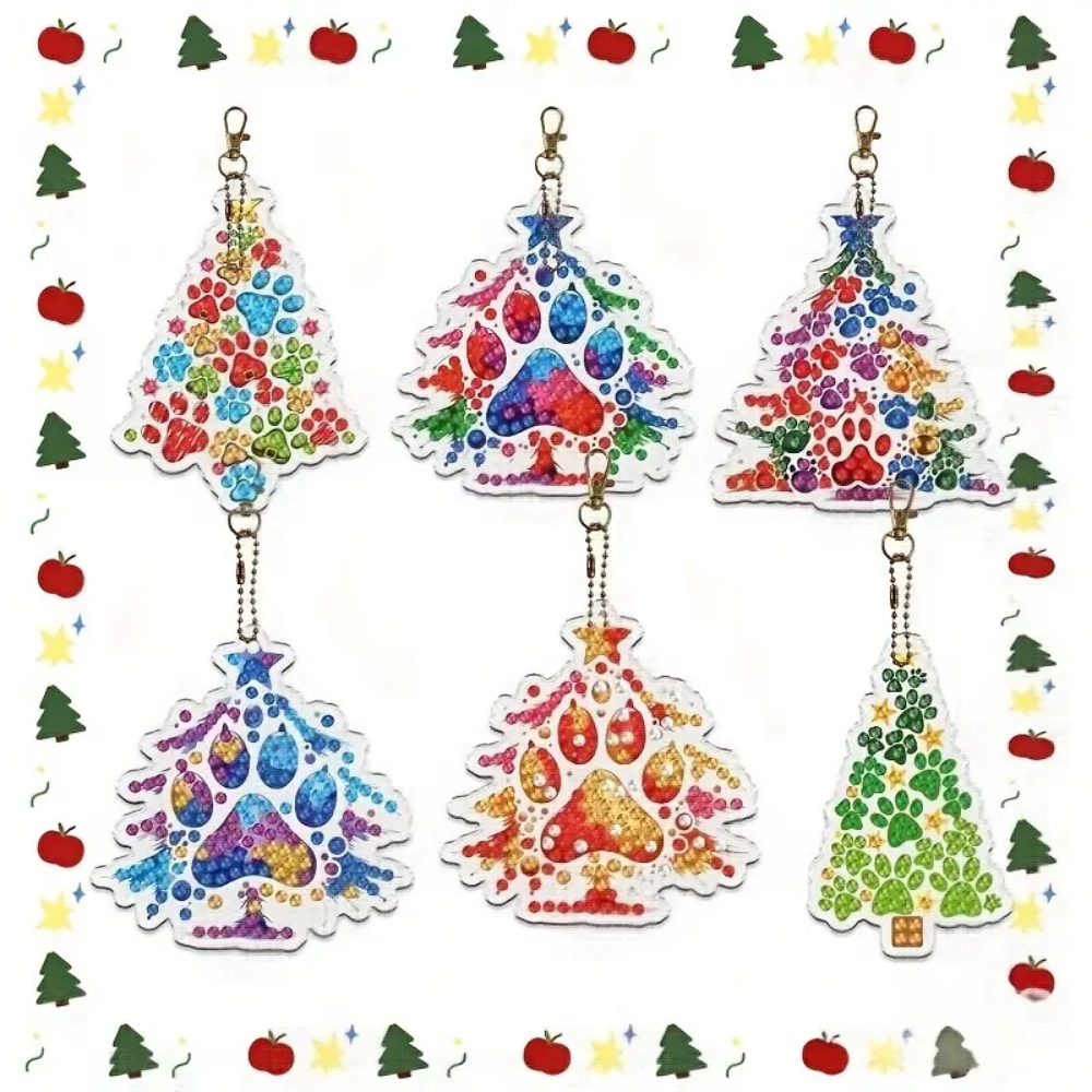 6pcs/SetDIY Christmas tree pat - đánh giá và giá Resin Craft For Beginners