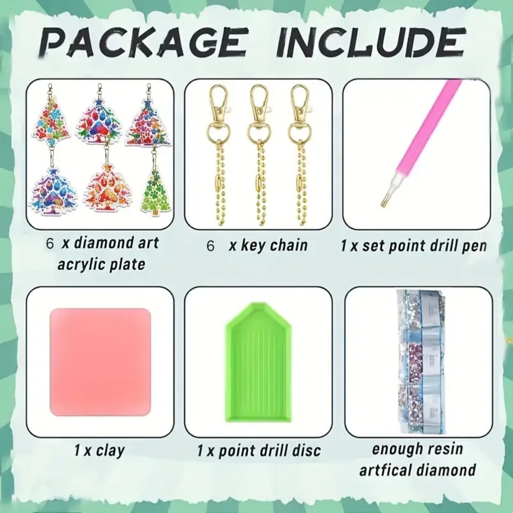 6pcs/SetDIY Christmas tree pat - đánh giá và giá Resin Craft For Beginners