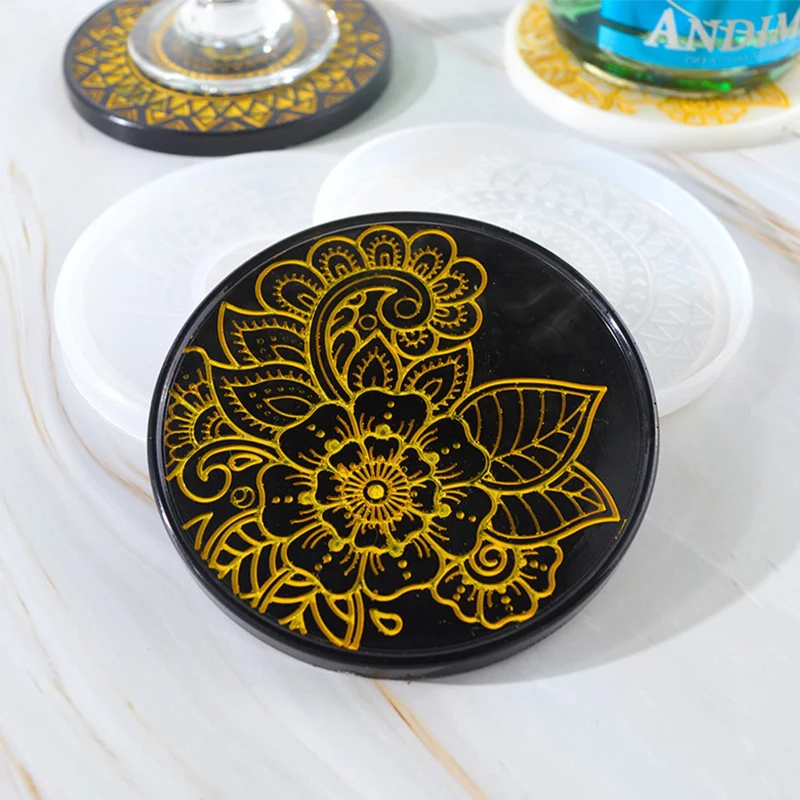 Flower Coaster Silicone Mold E - đánh giá và giá Coaster Mold Round