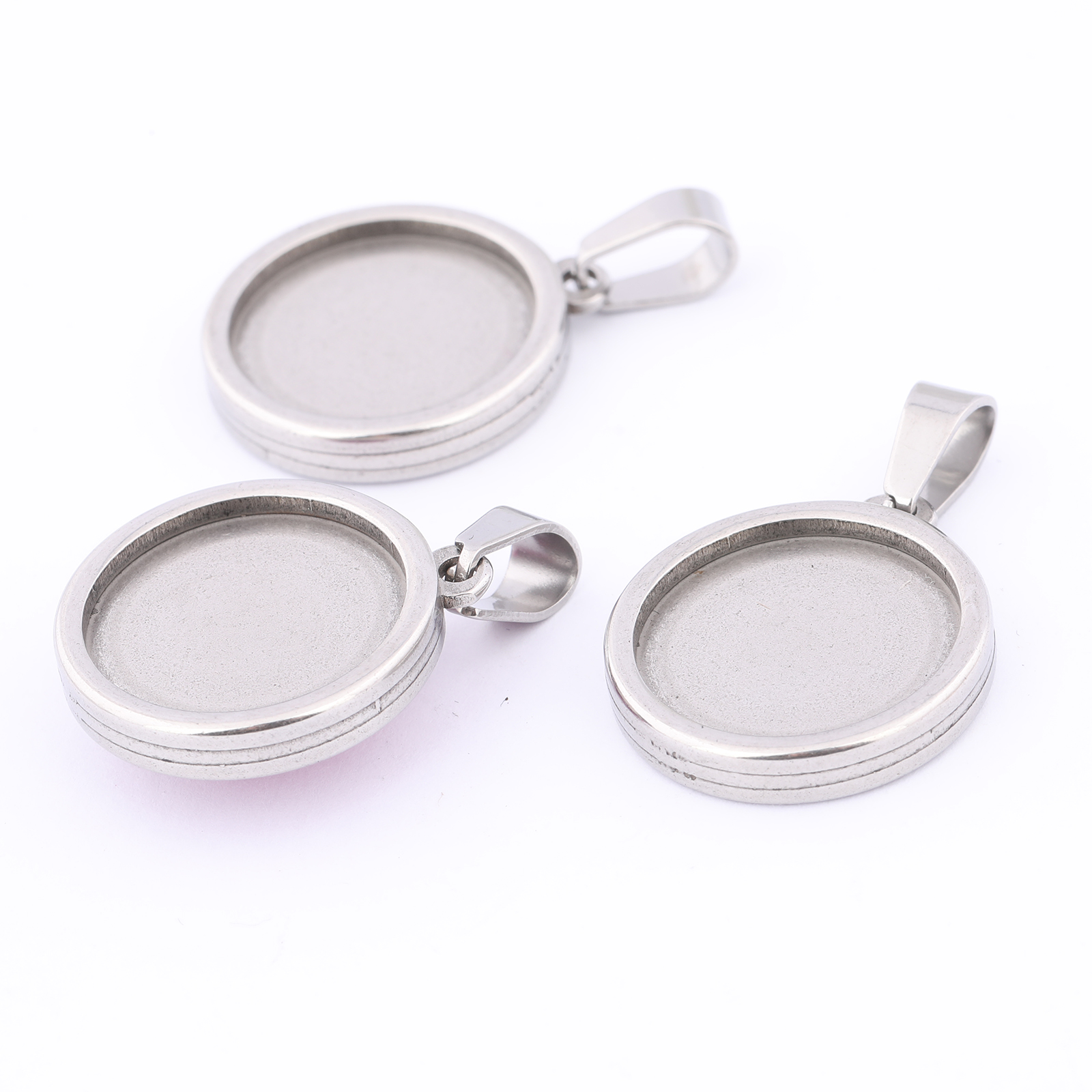 5pcs Stainless Steel Gold Plat - đánh giá và giá Bezels Set Pendant