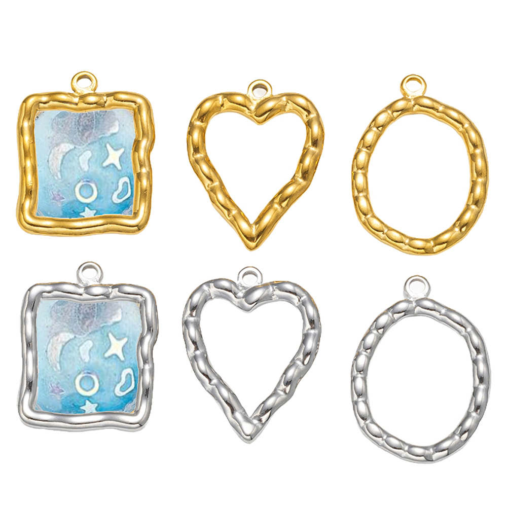 5pcs Stainless Steel Heart Rou - đánh giá và giá Resin Craft Projects