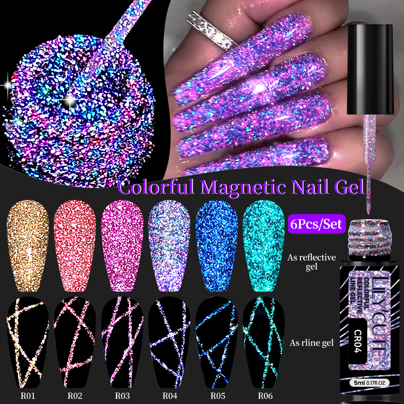 LILYCUTE 6Pcs/Set 5ml Reflecti - đánh giá và giá Resin Glitter Pack