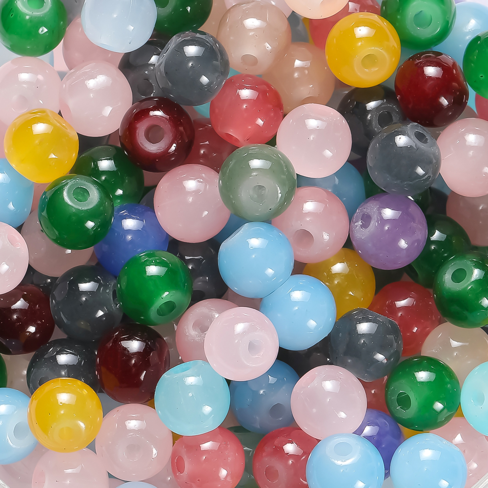 30/50pcs 6mm Glass Round Beads - đánh giá và giá Resin Craft Material