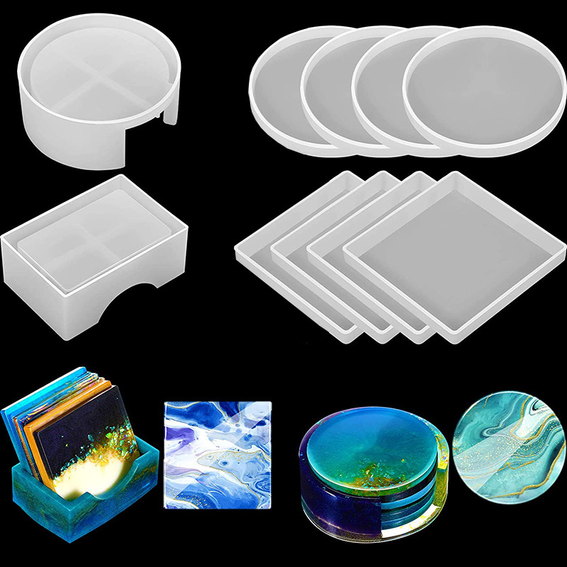 5Pcs/Set DlY Epoxy Resin Cup C - đánh giá và giá Silicone Mold Tray