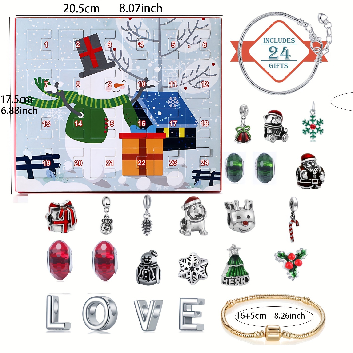 Snowman Christmas Advent Calen - đánh giá và giá Resin Jewelry Kit