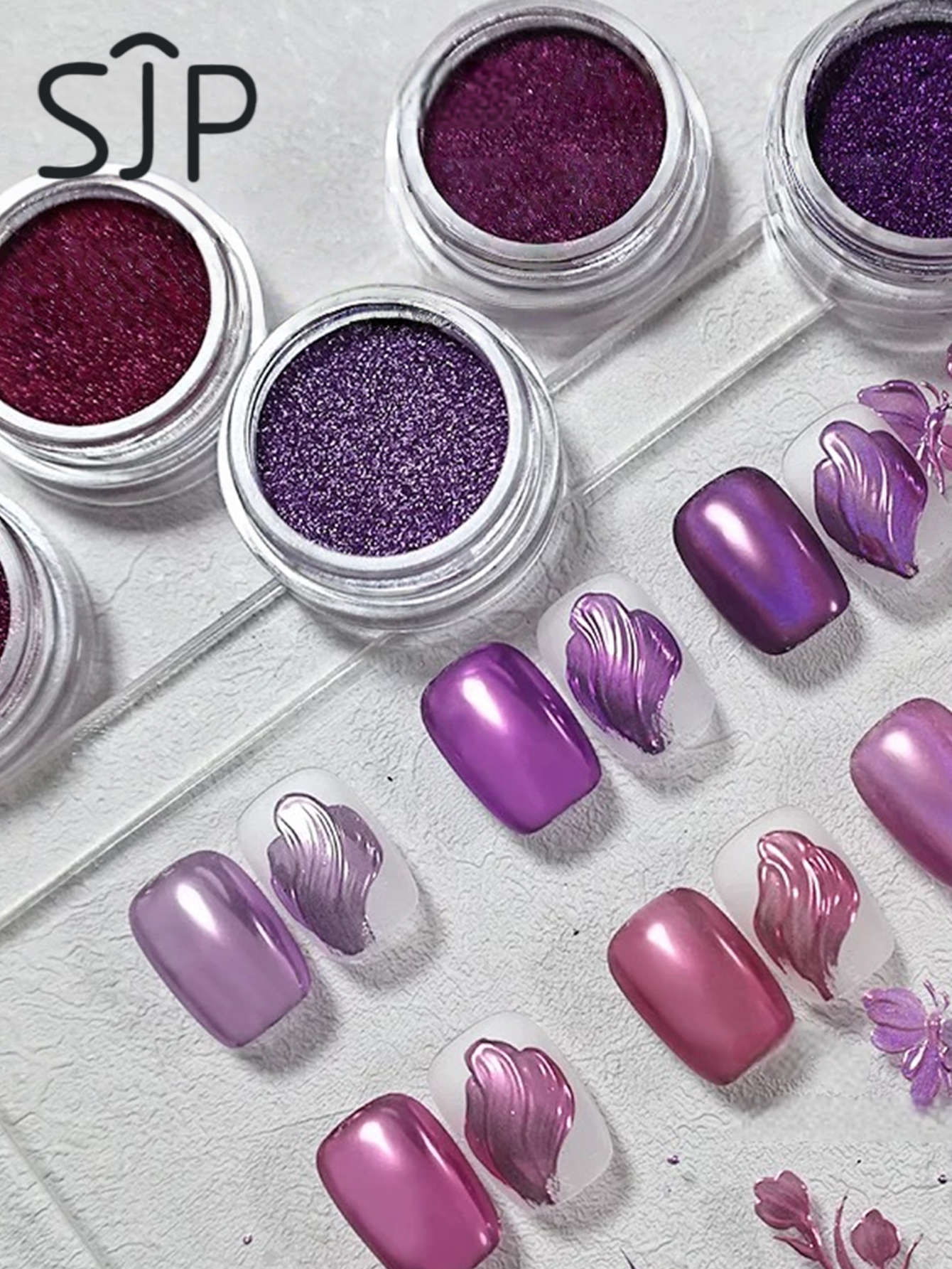 6-piece Electric Purple Series - đánh giá và giá Resin Glitter Pack