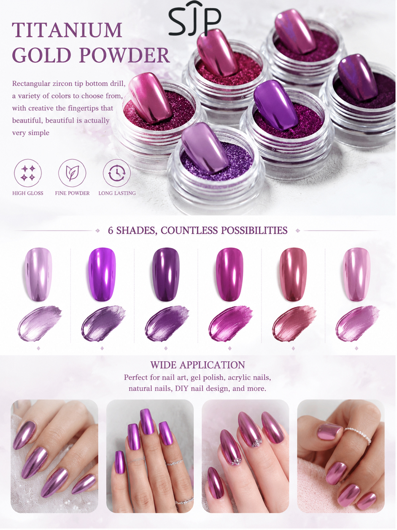 6-piece Electric Purple Series - đánh giá và giá Resin Glitter Pack