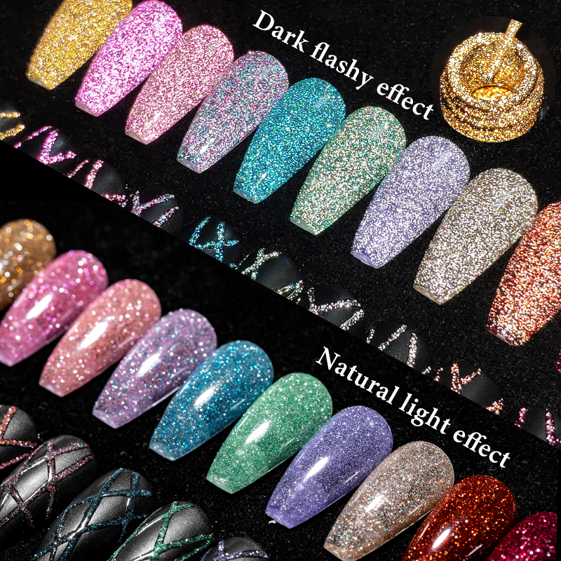 2/4/6pcs Reflective Glitter Li - đánh giá và giá Resin Glitter Pack