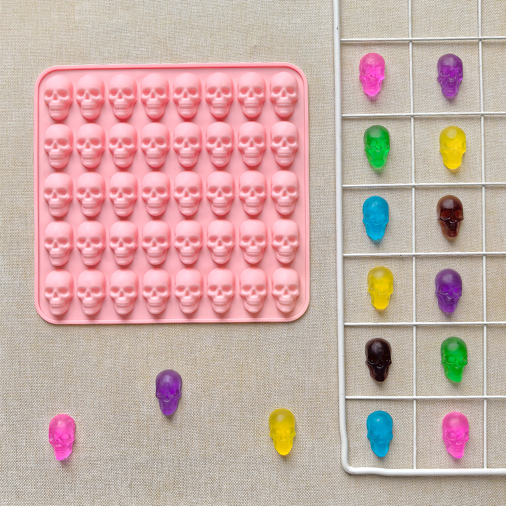 1pc 40 hole skull shaped bakin - đánh giá và giá Silicone Mold Tray