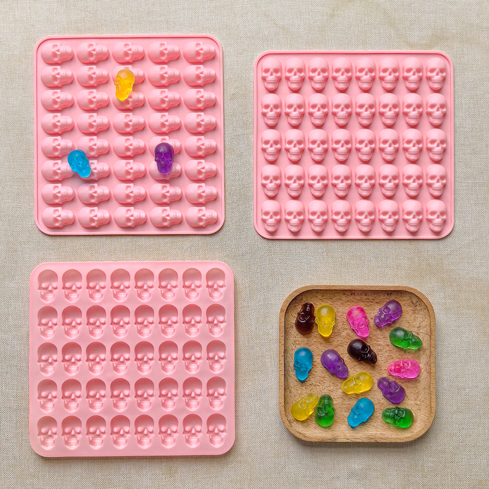 1pc 40 hole skull shaped bakin - đánh giá và giá Silicone Mold Tray