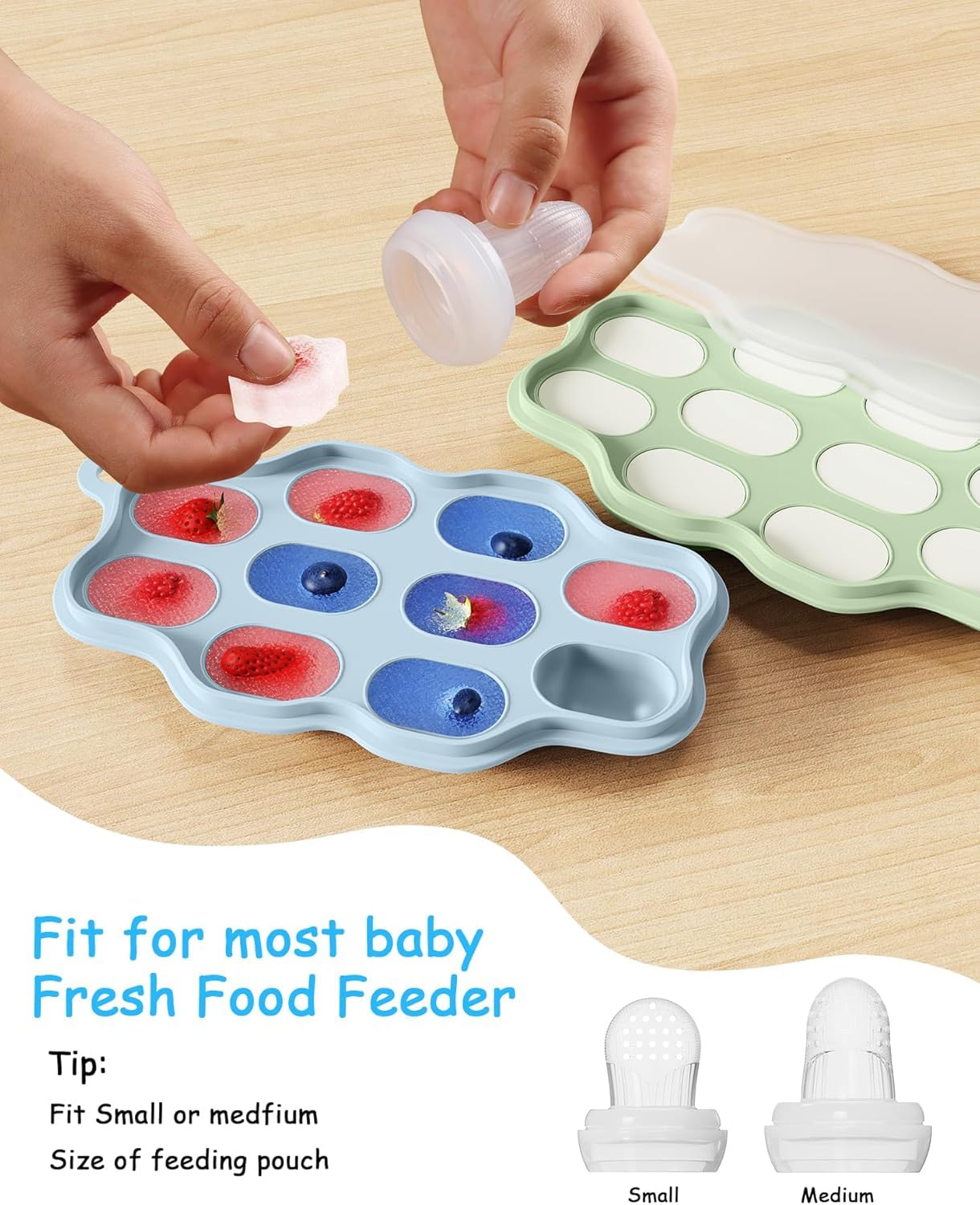 2-Pack Silicone Baby Food Free - đánh giá và giá Silicone Mold Tray