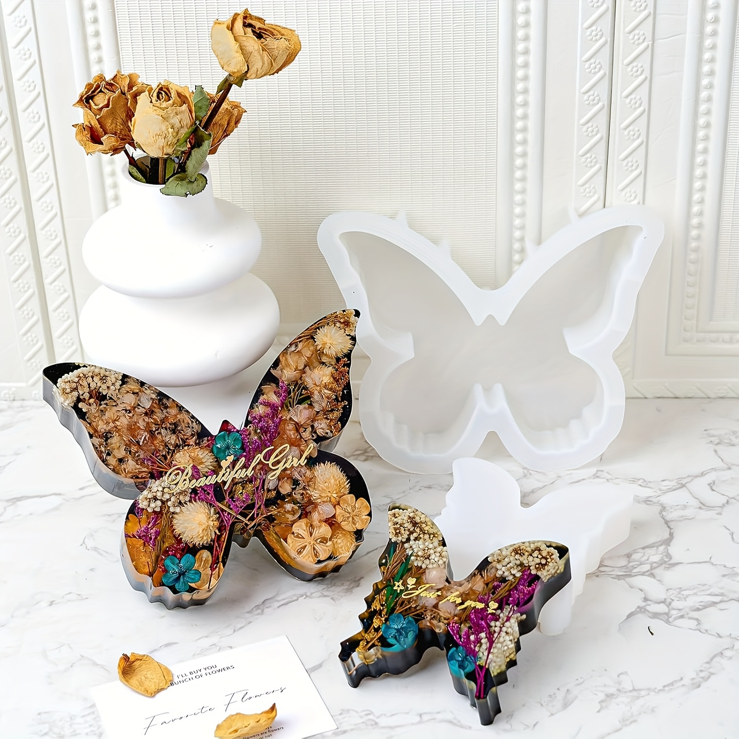 Two sizes of butterfly resin m - đánh giá và giá Flower Preservation Resin
