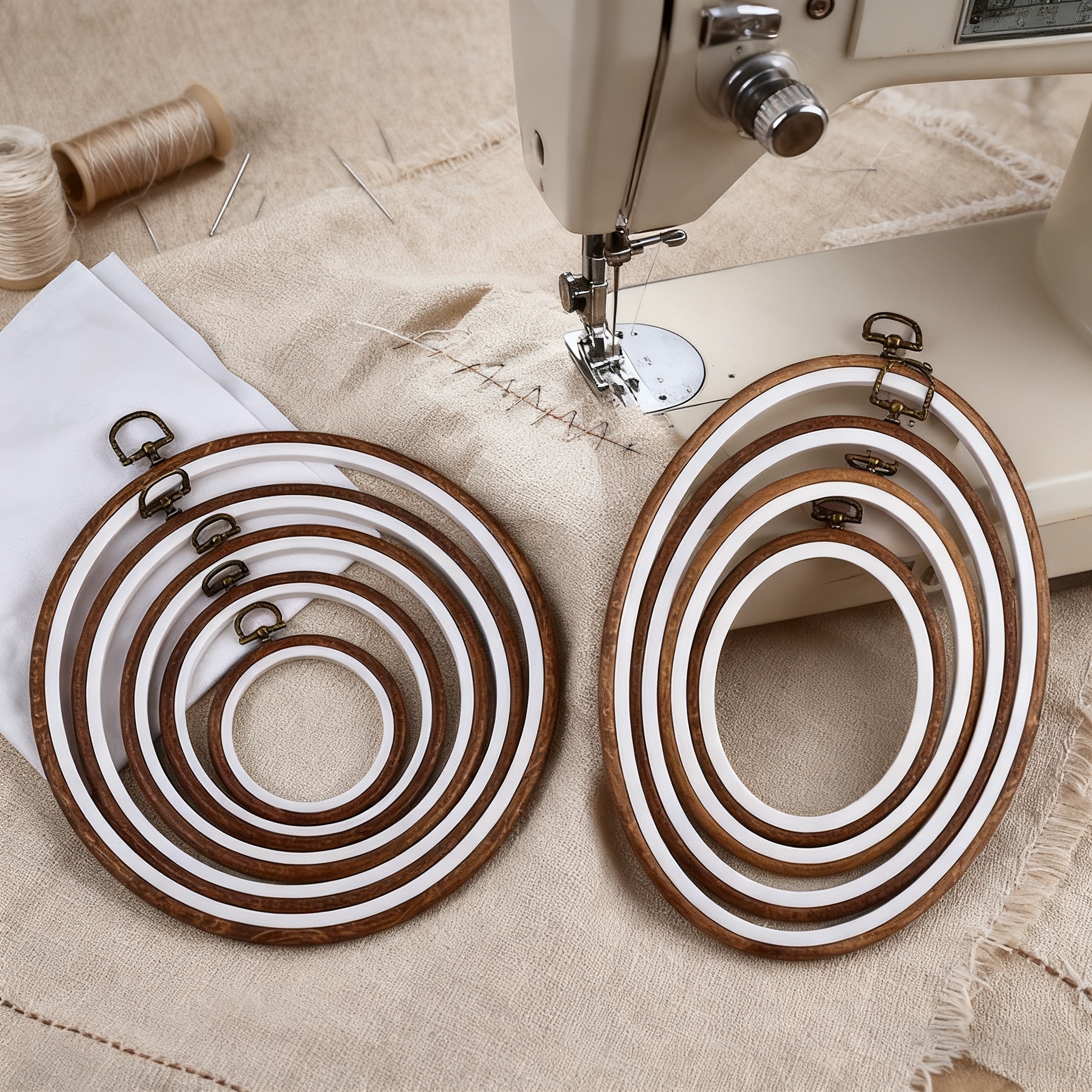 10PCS Sewing Tool Round Oval I - đánh giá và giá Wood Ring Blank
