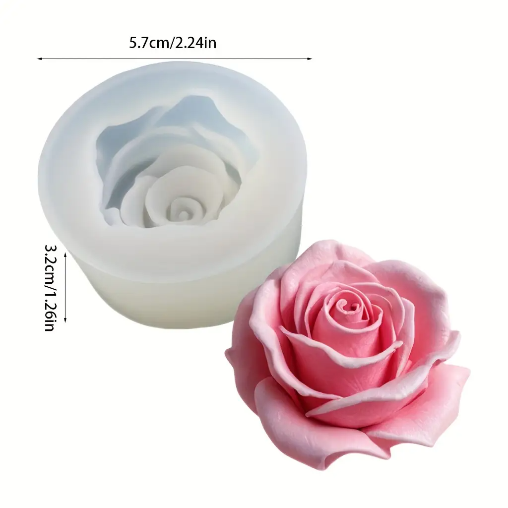1 Rose Silicone Candle Mold -  - đánh giá và giá Flower Preservation Resin