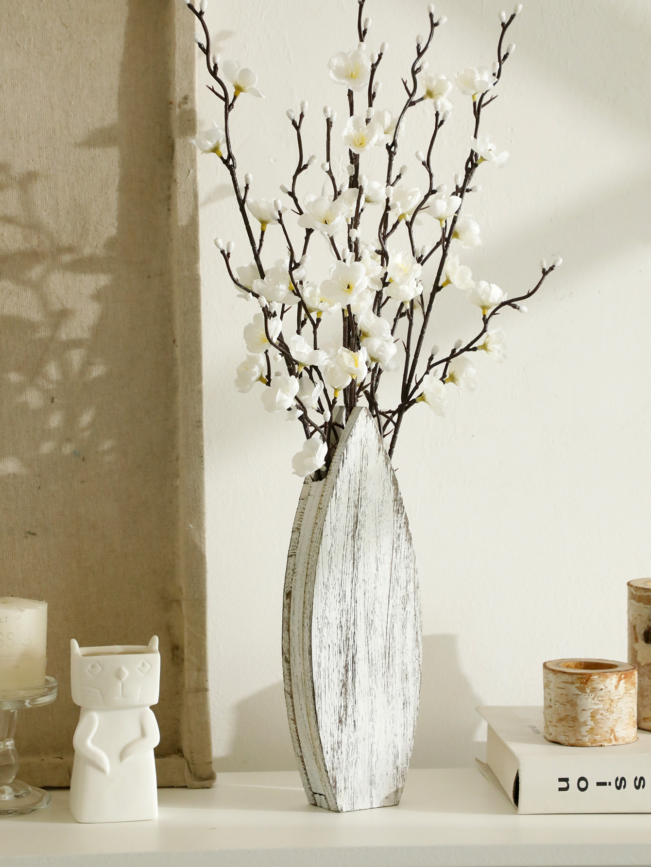 Nautical Wooden Vase Whale Tai - đánh giá và giá Dried Flower Bulk