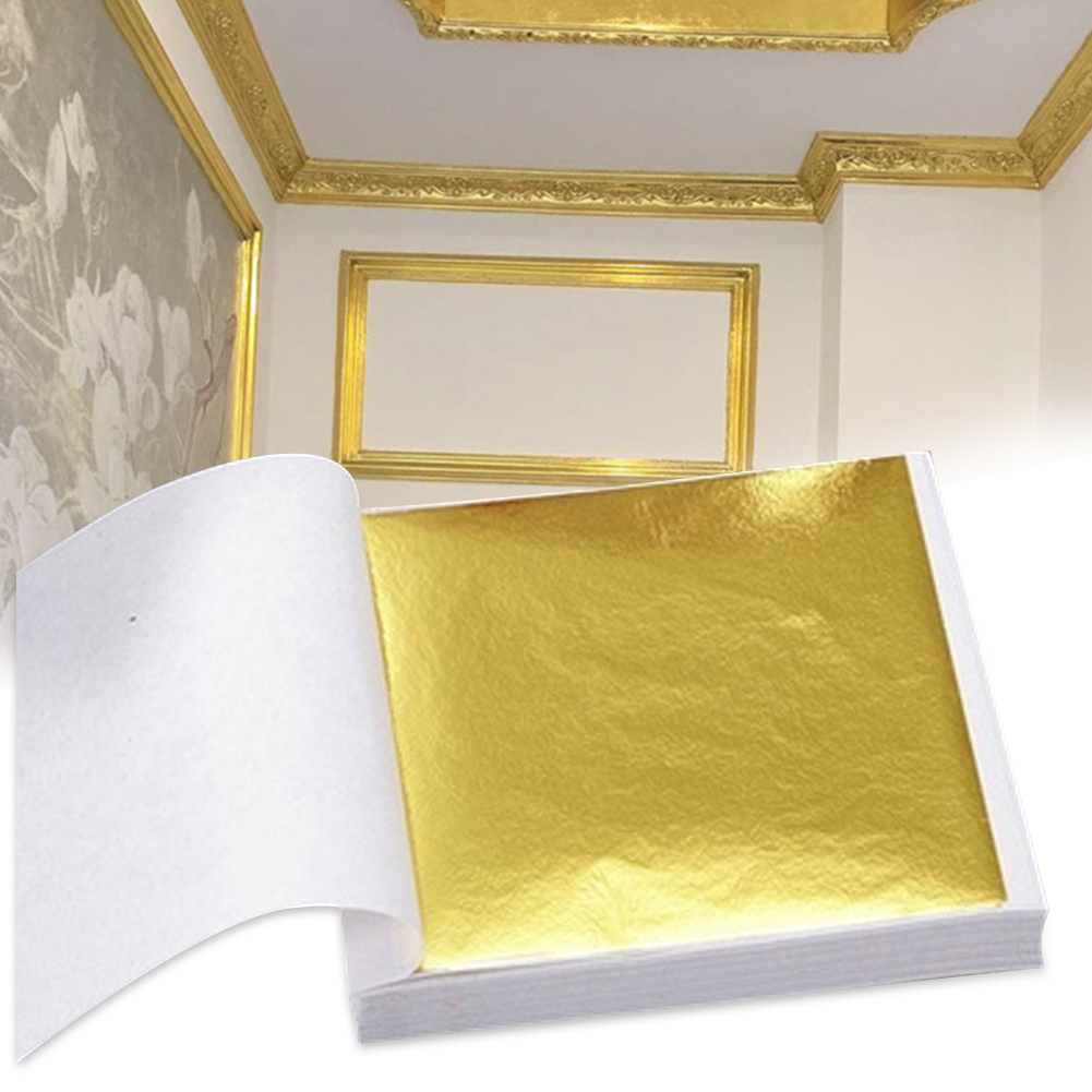 100pcs  Art Craft Design Paper - đánh giá và giá Gold Foil Flakes