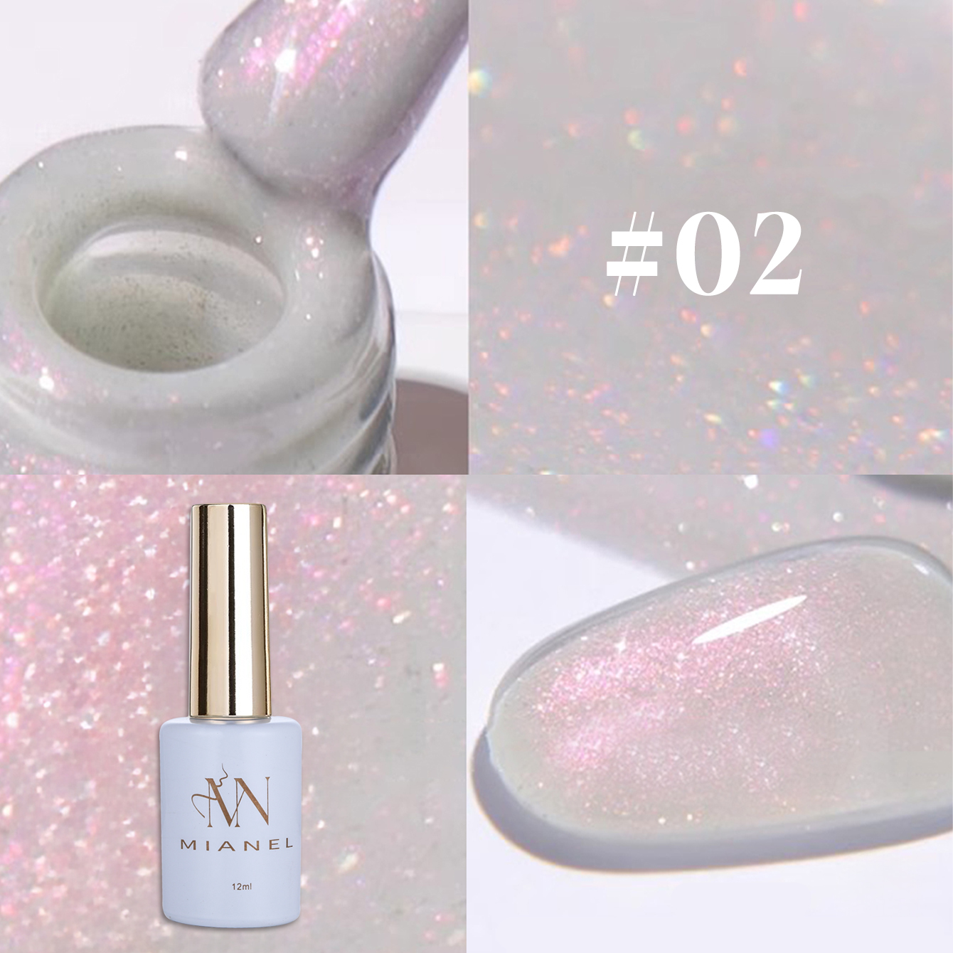 MIANEL 12ML 1PCS Fugitive Whit - đánh giá và giá Resin Glitter Pack
