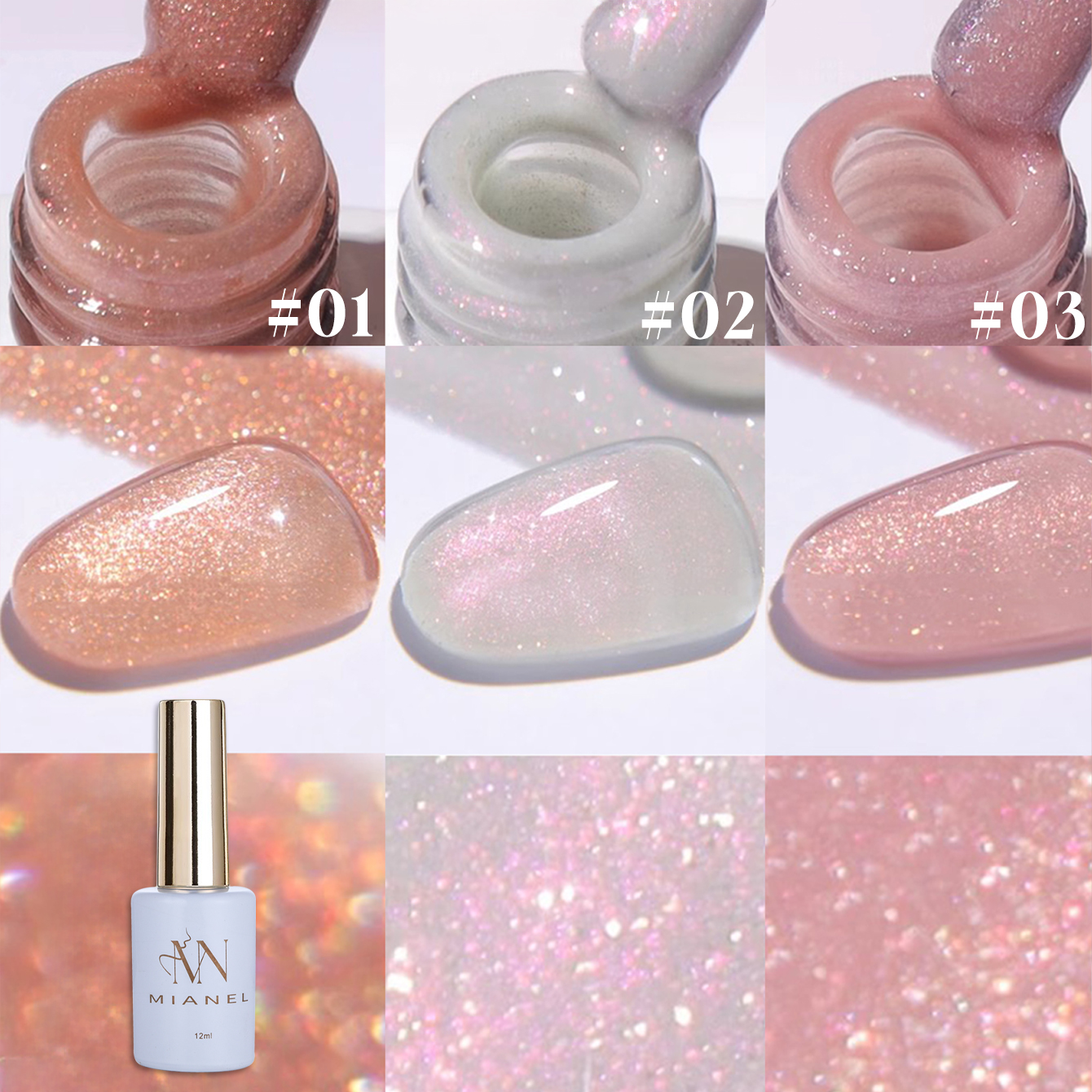 MIANEL 12ML 1PCS Fugitive Whit - đánh giá và giá Resin Glitter Pack
