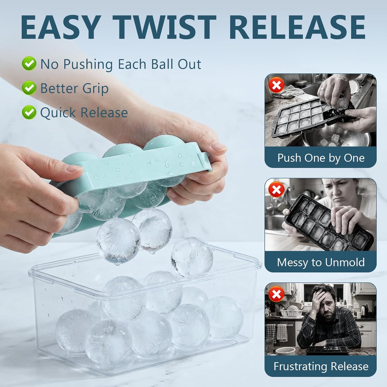 Large Round Ice Cube Trays for - đánh giá và giá Coaster Mold Round