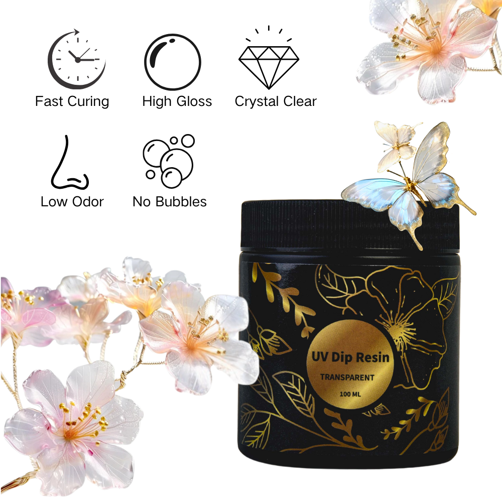 UV DIP Resin Glue Set 50/100ml - đánh giá và giá Flower Preservation Resin