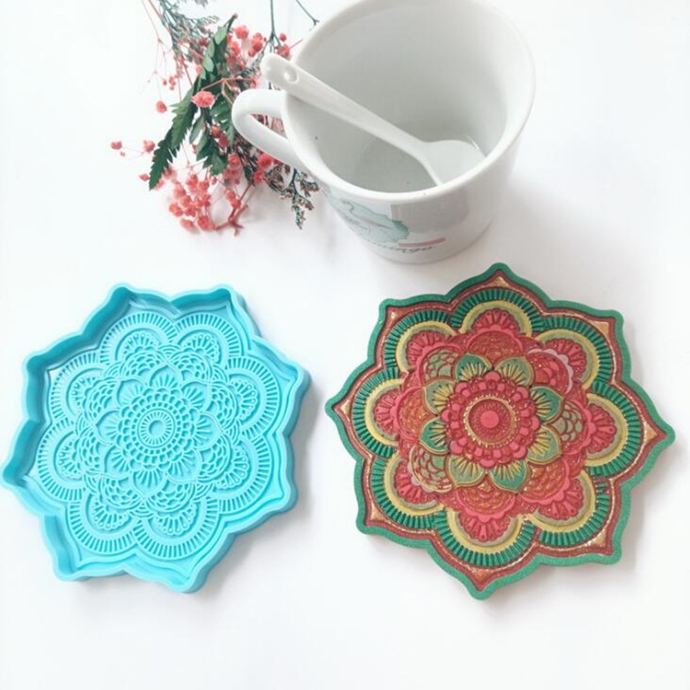 Mandala Coaster Silicone Mold  - đánh giá và giá Coaster Mold Round