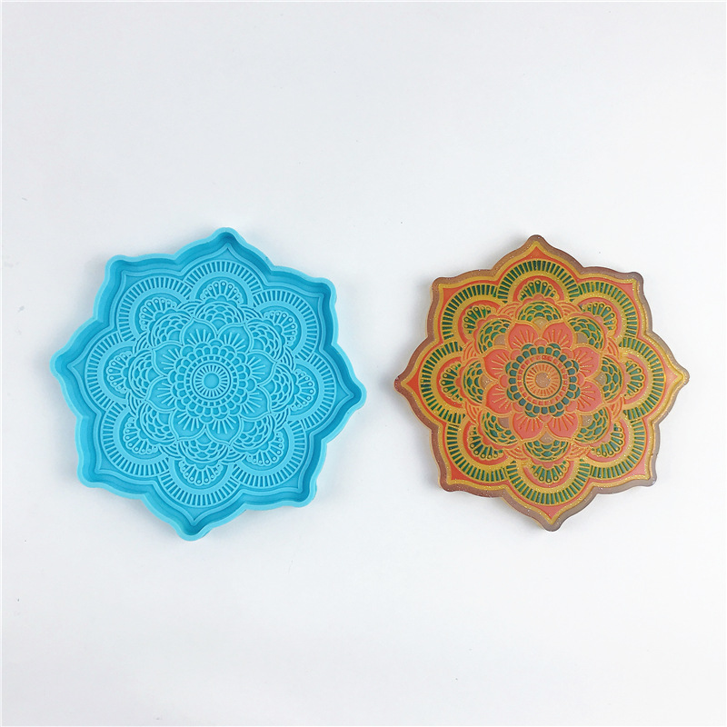 Mandala Coaster Silicone Mold  - đánh giá và giá Coaster Mold Round