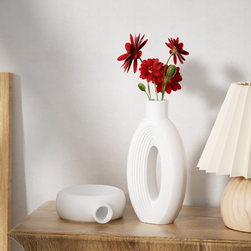 Oval Stripe Silicone Vase Mold - đánh giá và giá Resin Craft Workshop
