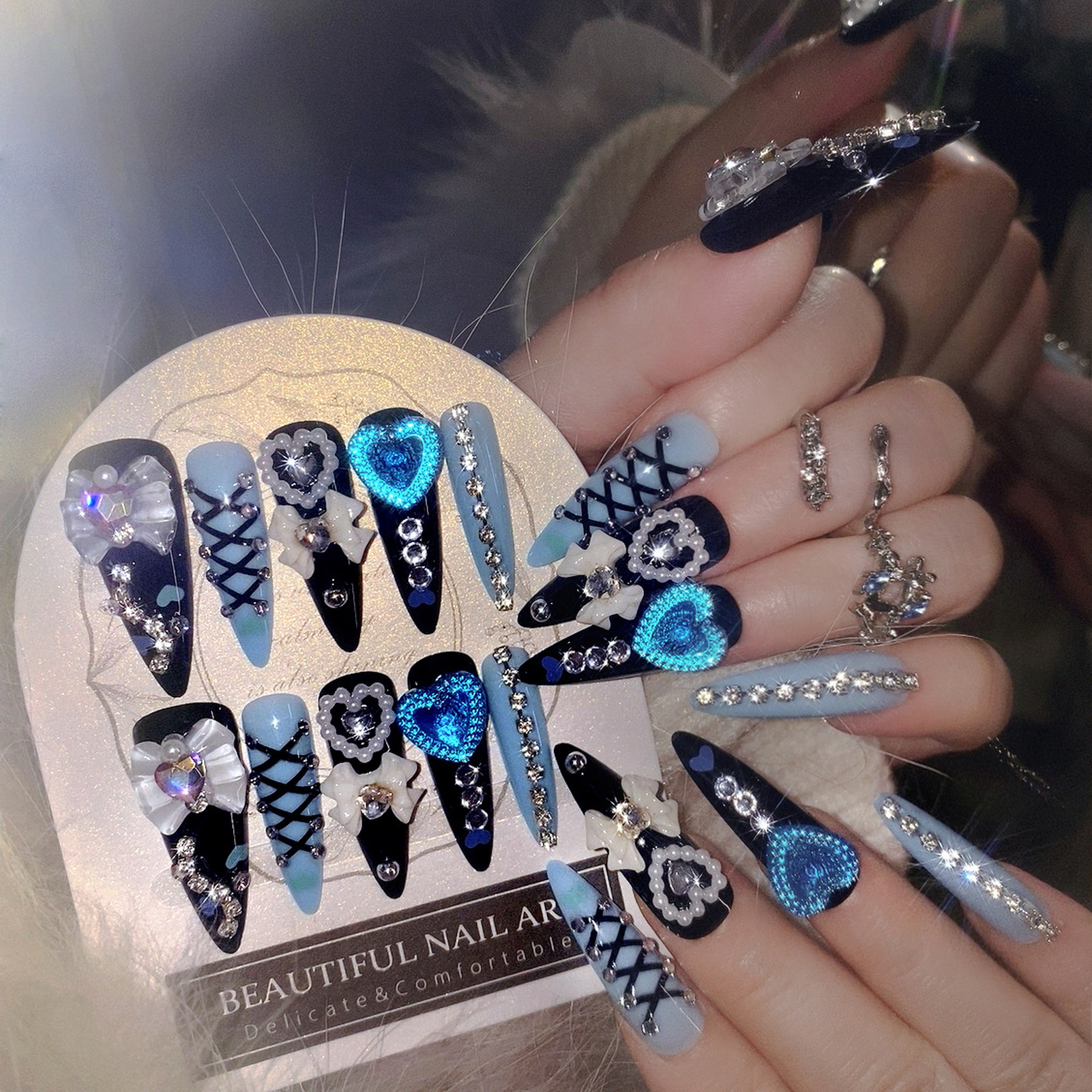 24pcs 3D Bow Decor False Nails - đánh giá và giá Resin Craft Material