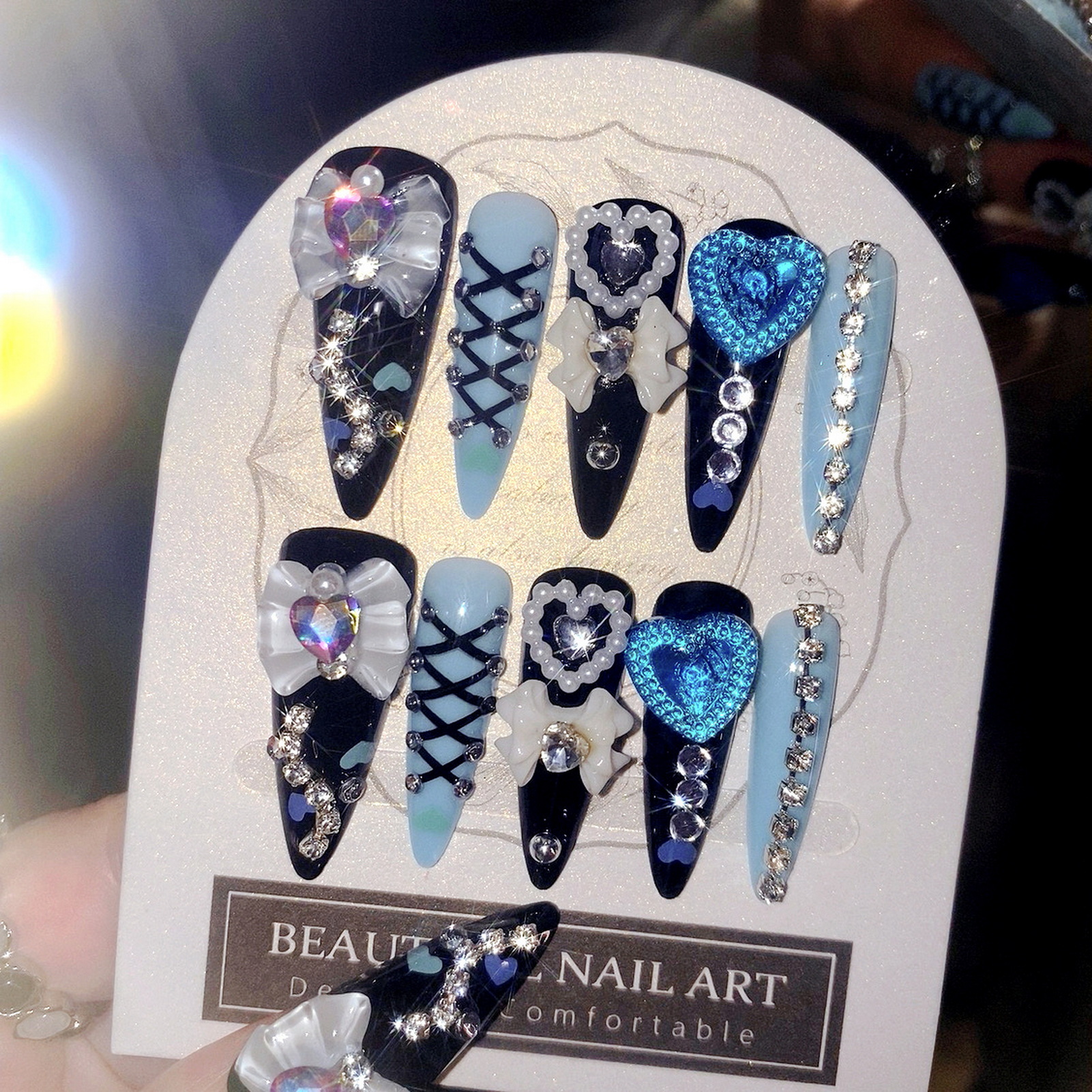 24pcs 3D Bow Decor False Nails - đánh giá và giá Resin Craft Material