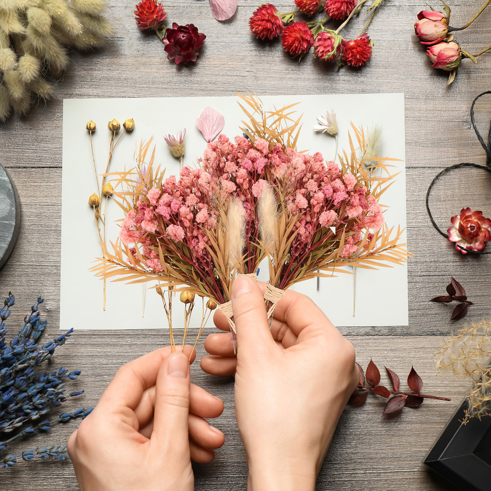 3Pcs Mini Dried Floral Bouquet - đánh giá và giá Dried Flower Bulk