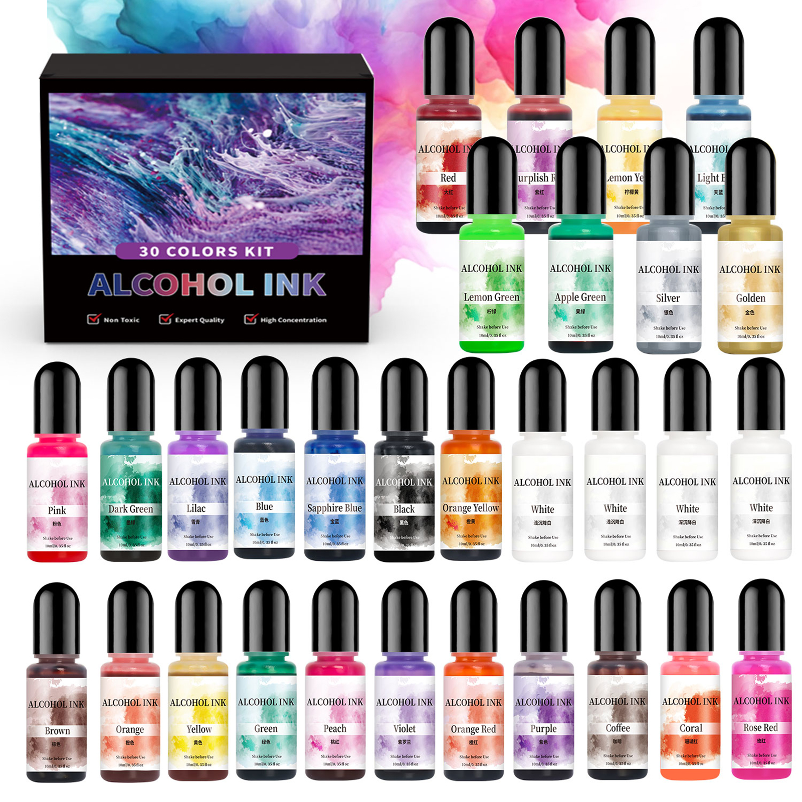 1set Art Ink Alcohol Epoxy Res - đánh giá và giá Resin Dye Alcohol