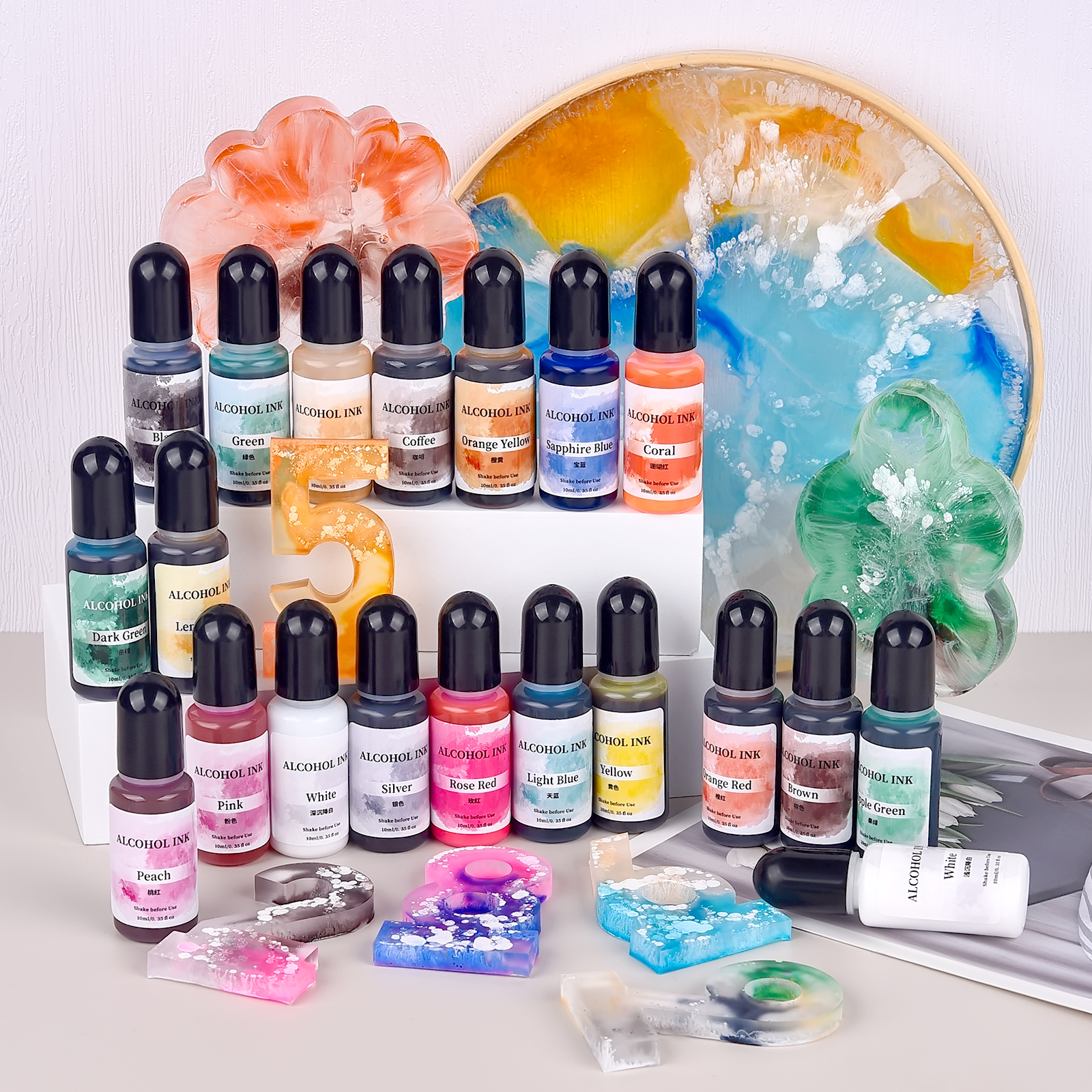 1set Art Ink Alcohol Epoxy Res - đánh giá và giá Resin Dye Alcohol