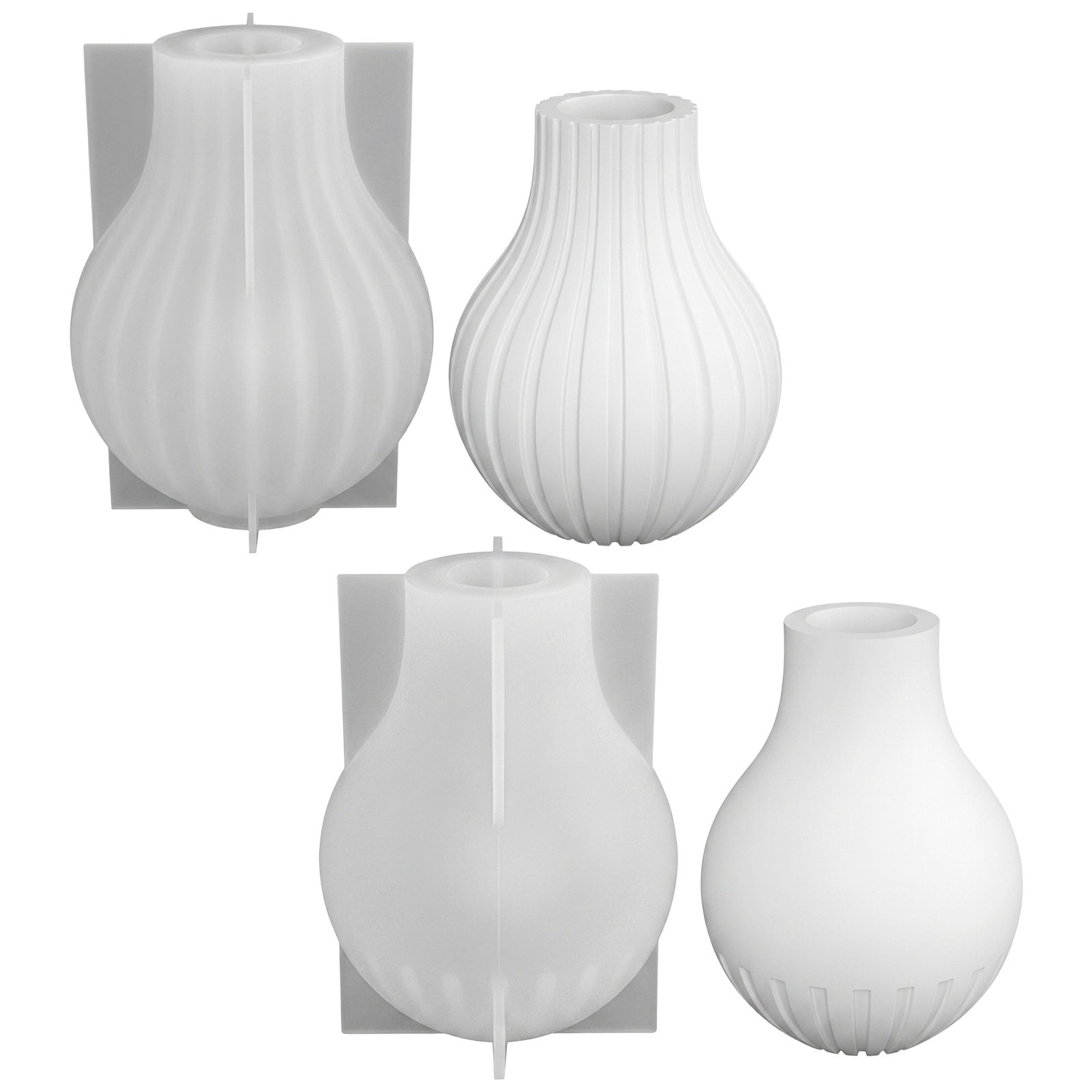 Silicone Vase Mold with Stripe - đánh giá và giá Resin Craft Ideas