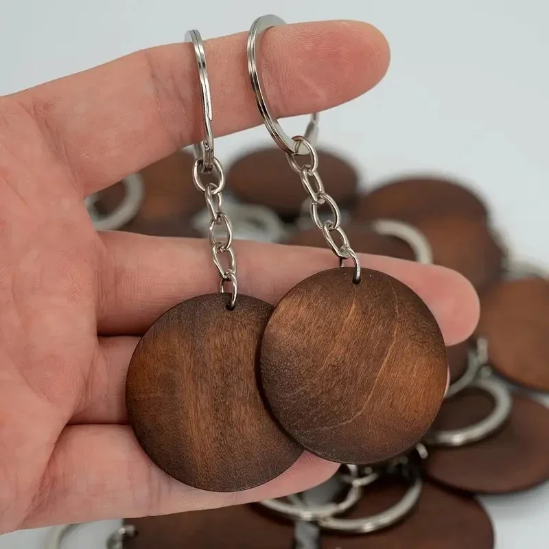 10Pcs Wooden Keychains Vintage - đánh giá và giá Wood Ring Blank