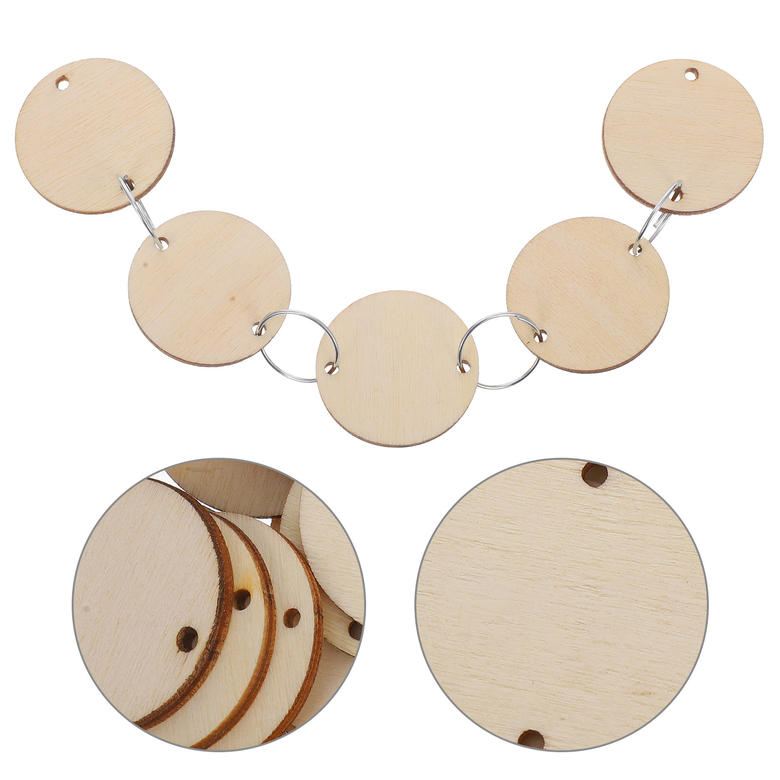 100Pcs Round Wood Chips Calend - đánh giá và giá Wood Ring Blank